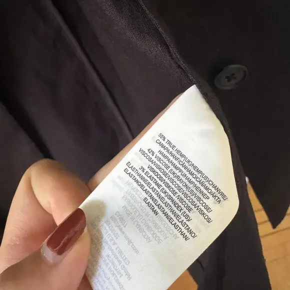 Black muji hemp shirt jacket light blazer, button down brand new coat! Size s - Picture 7 of 8